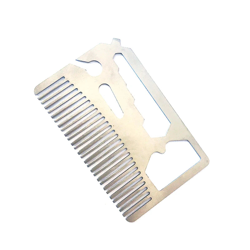 Multi-tool Card, Stainless Steel Comb, New Creative , Hairdressing Comb, Beard Comb