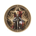 Challenge Coin Holy Challenge Coin Knight Prayer Commemorative Coin Christian Faith Symbolism Gift for Men Collectors Christian