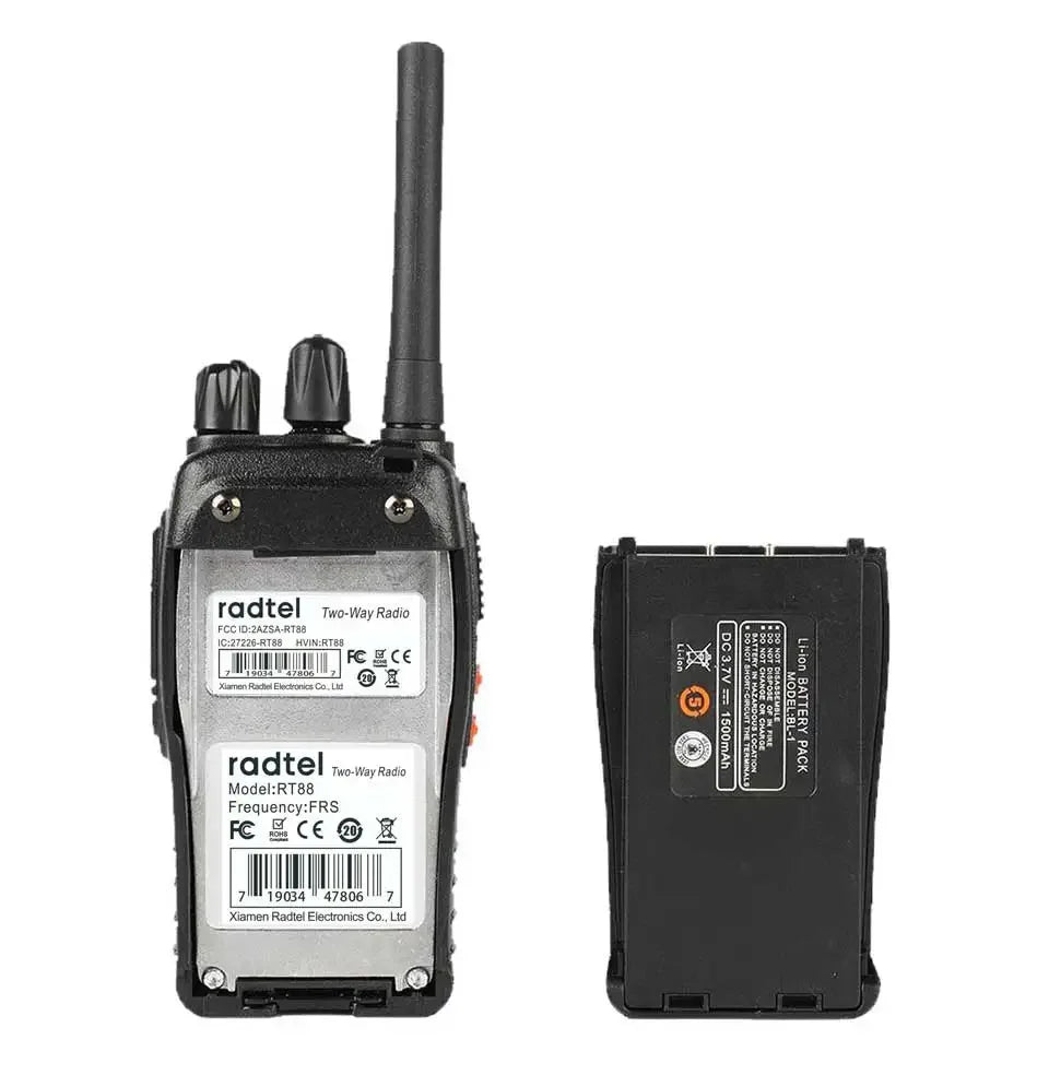 Radtel RT88 Rechargeable Walkie Talkie  Portable Two Way Radio Long Range for Audlt Business Travelling, hiking outdoor fishing