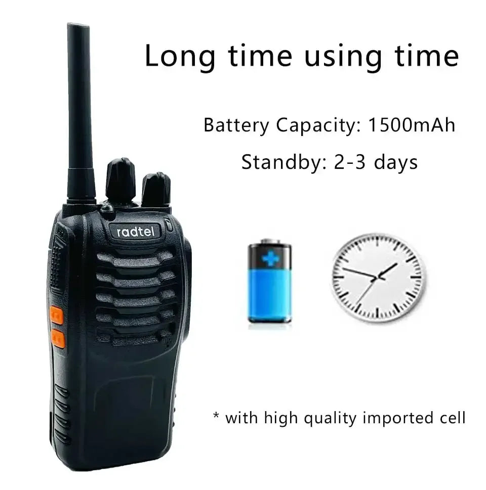 Radtel RT88 Rechargeable Walkie Talkie  Portable Two Way Radio Long Range for Audlt Business Travelling, hiking outdoor fishing