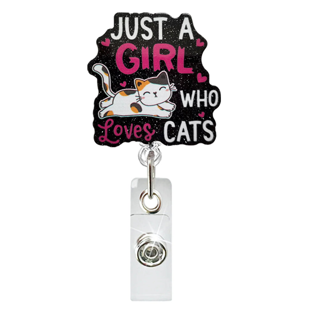 Acrylic Brain Baby Cat Coffee Cup Medical Rotatable Id Badge Holder Retractable Badge Reel Gift For Doctor Nurse Key Chain Tools
