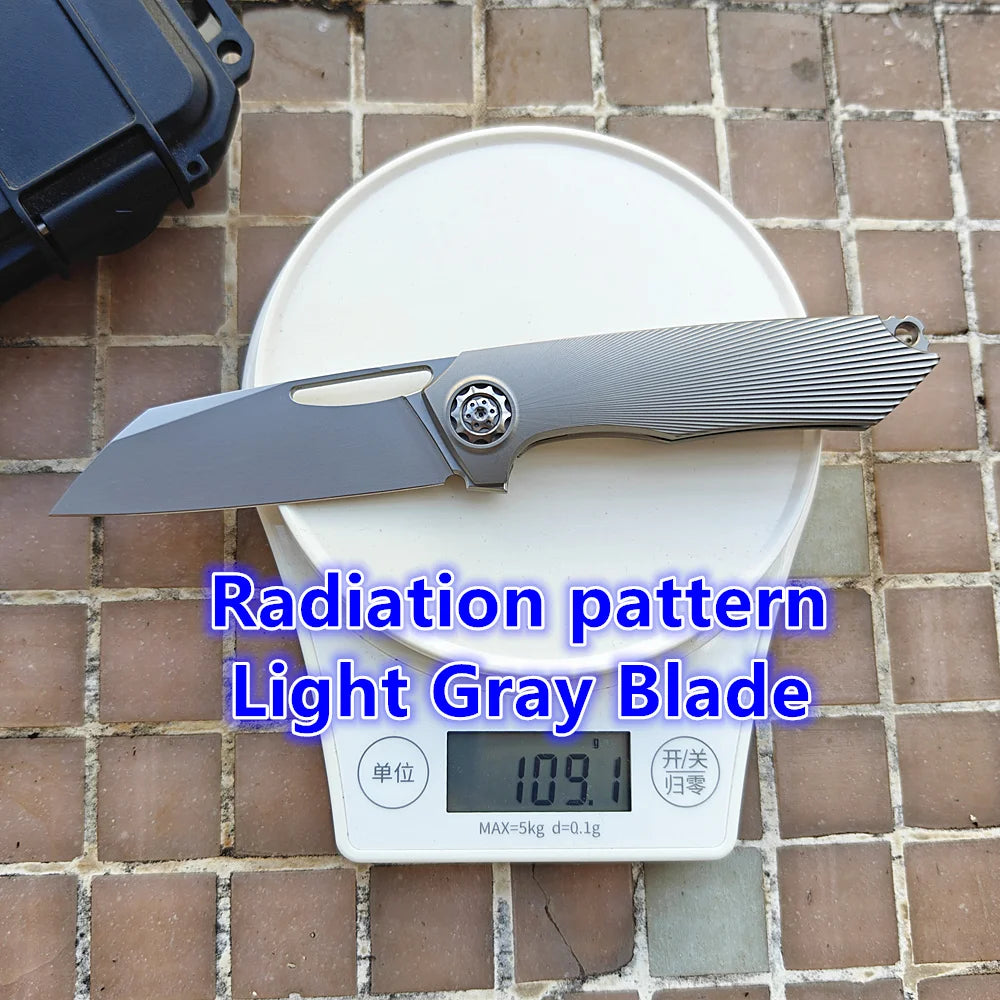 JUFULE New Neutralizer Titanium Handle 60+ HRC 154CM Steel Ceramic Bearing Pocket EDC Tool Hunting Camping Outdoor Folding Knife