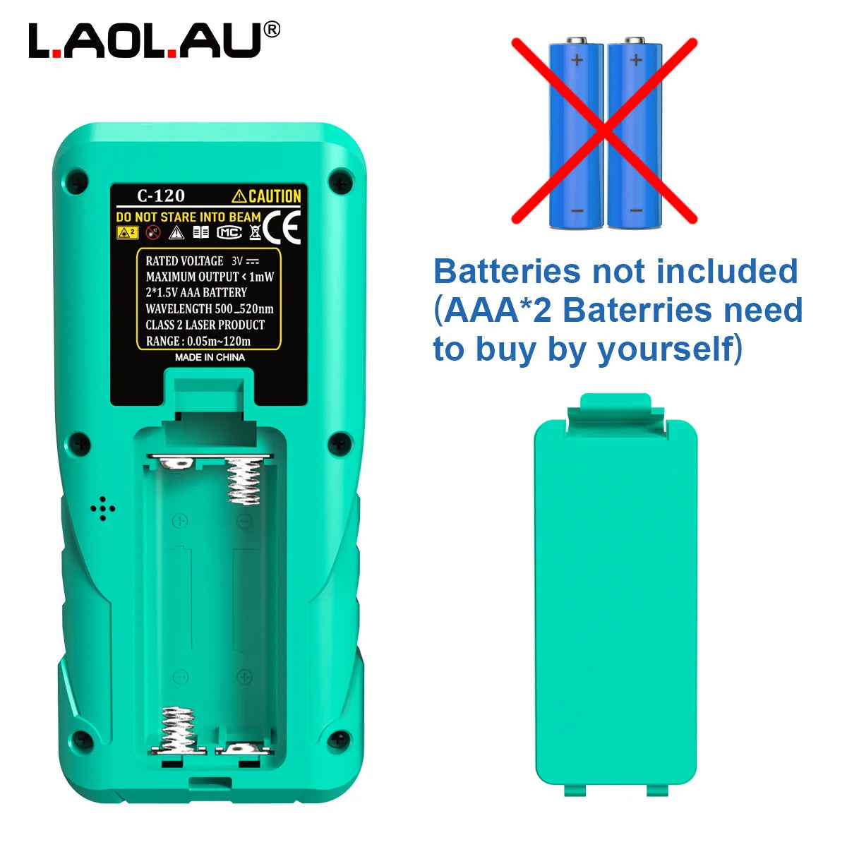 LAOLAU Digital Laser Range Finder RED/Green Laser Beam Meter High Precision Measuring Tools Backlit Screen IP54 Waterproof
