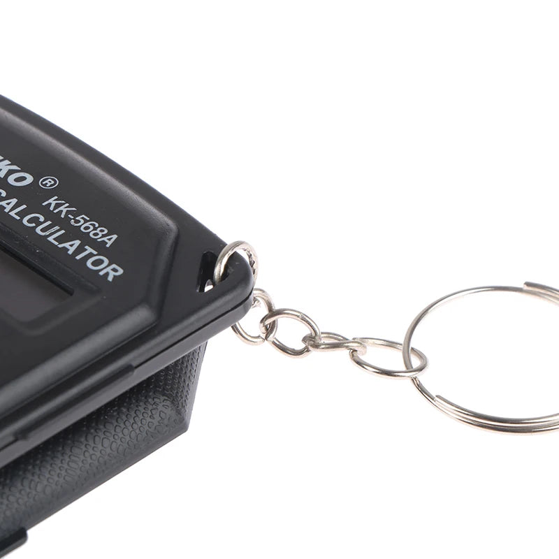 Protable Digit Calculator Pocket Size Mini Plastic 8 digits Electronic Mini Calculator Keychain Office Supplies