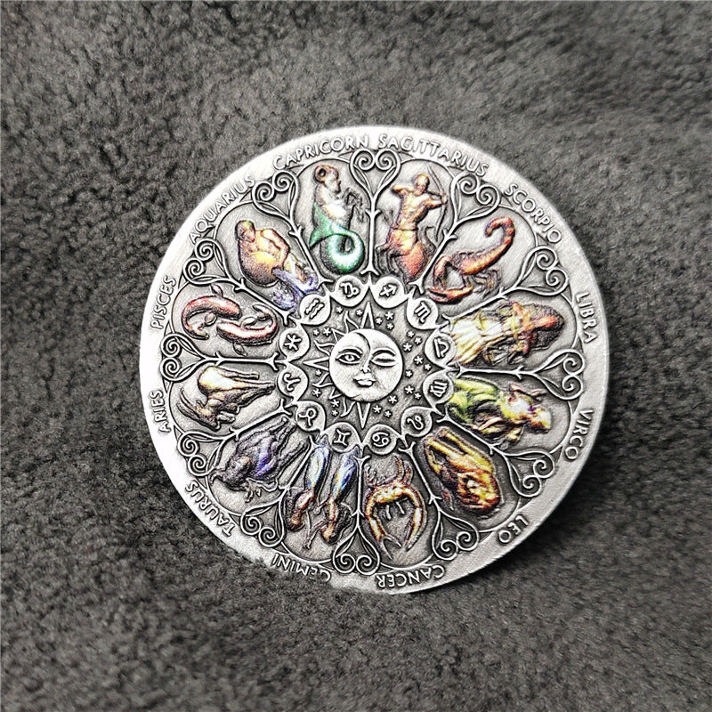 Constellation Coins Twelve Constellations Commemorative Coins Lucky Goddess Guardian Coins