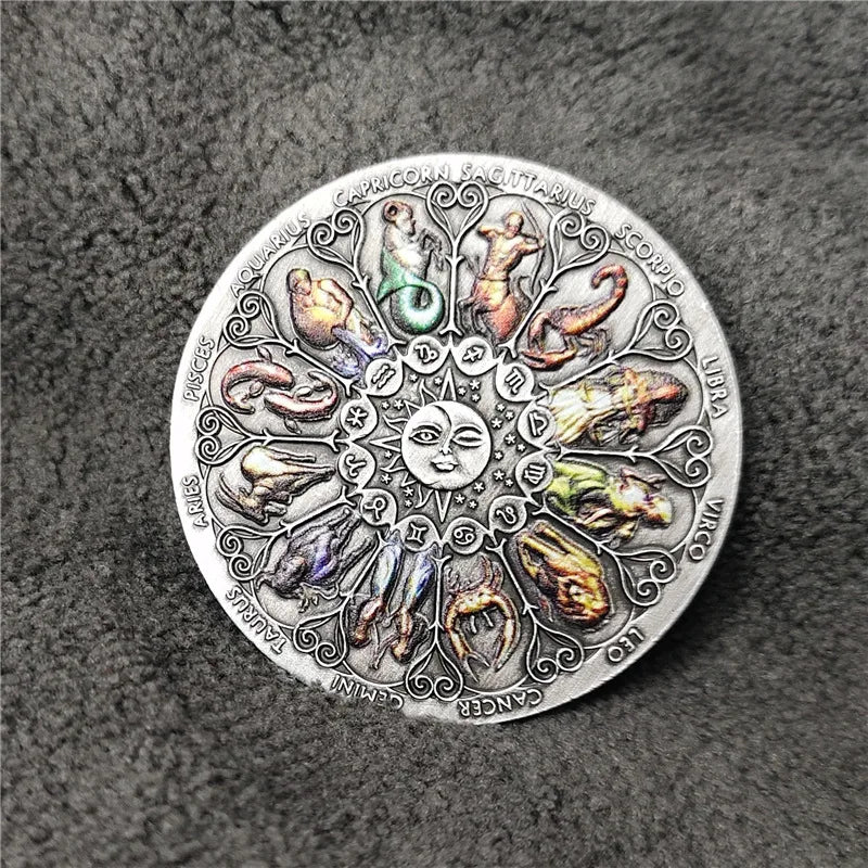 Constellation Coins Twelve Constellations Commemorative Coins Lucky Goddess Guardian Coins