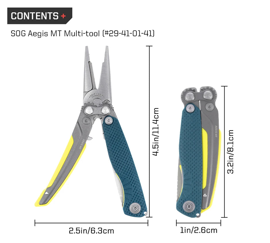 SOG 5 Tools Mini Compact Multi-tool Folding Fishing Pliers Lightweight Small EDC Hand Tool Pocket Knife Outdoor Camping Supplies