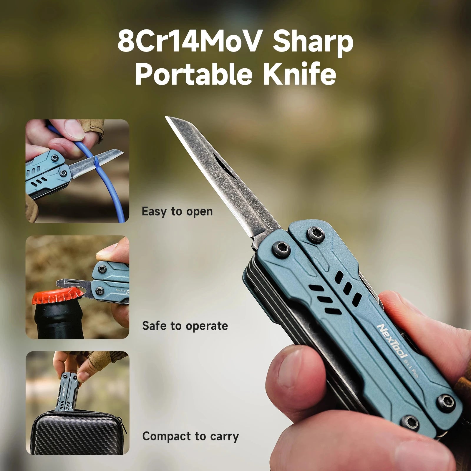 NexTool Mini Sailor Pliers S11 Pro 12-In-1 Multi Tool Pocket Knife Folding Tools Wire Cutters EDC Card Pin Screwdriver Scissors