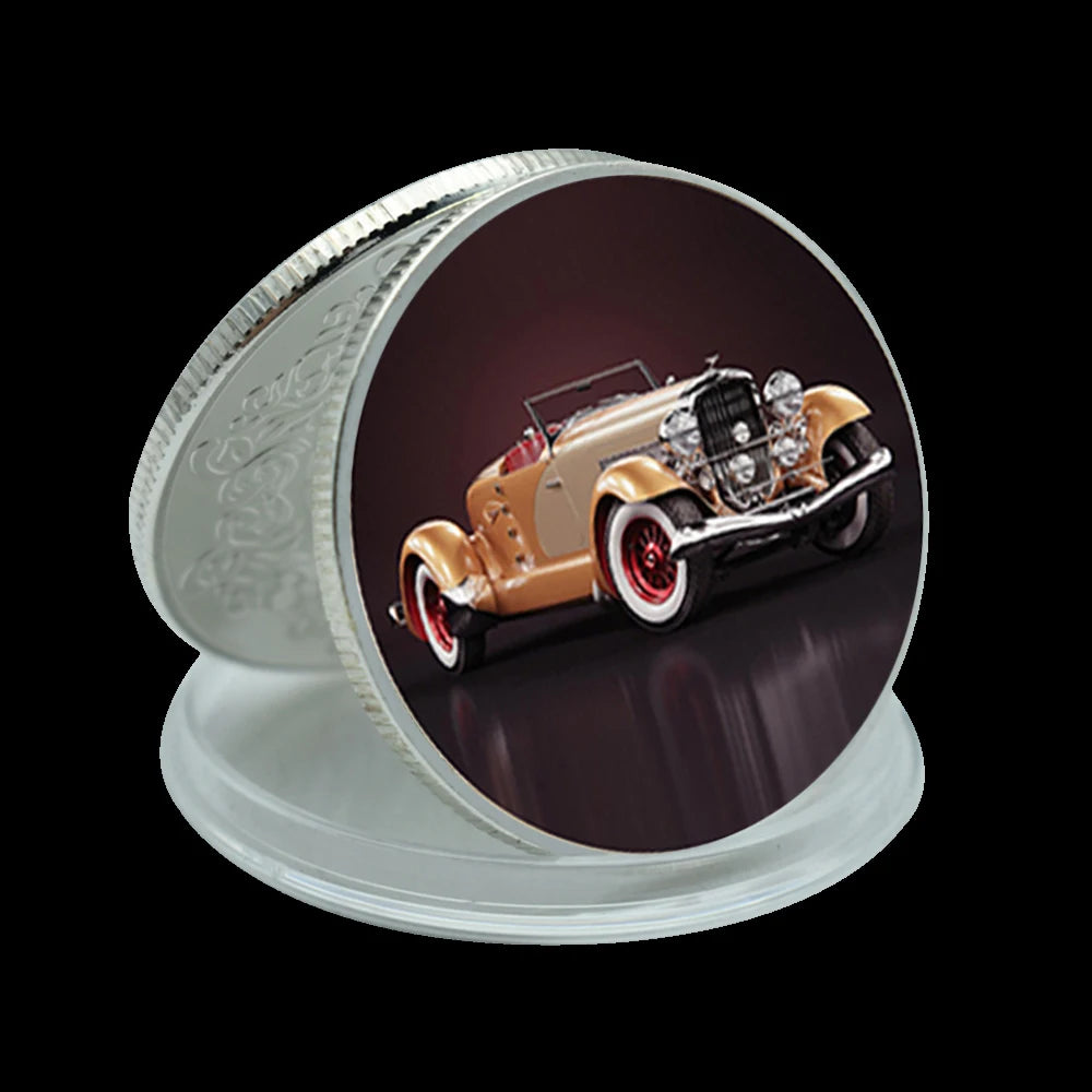 Classic Cars Gold/silver Challenge Coins Vintage Luxury Car Challenge Medals Rider's Best Collection Men's Holiday Gifts