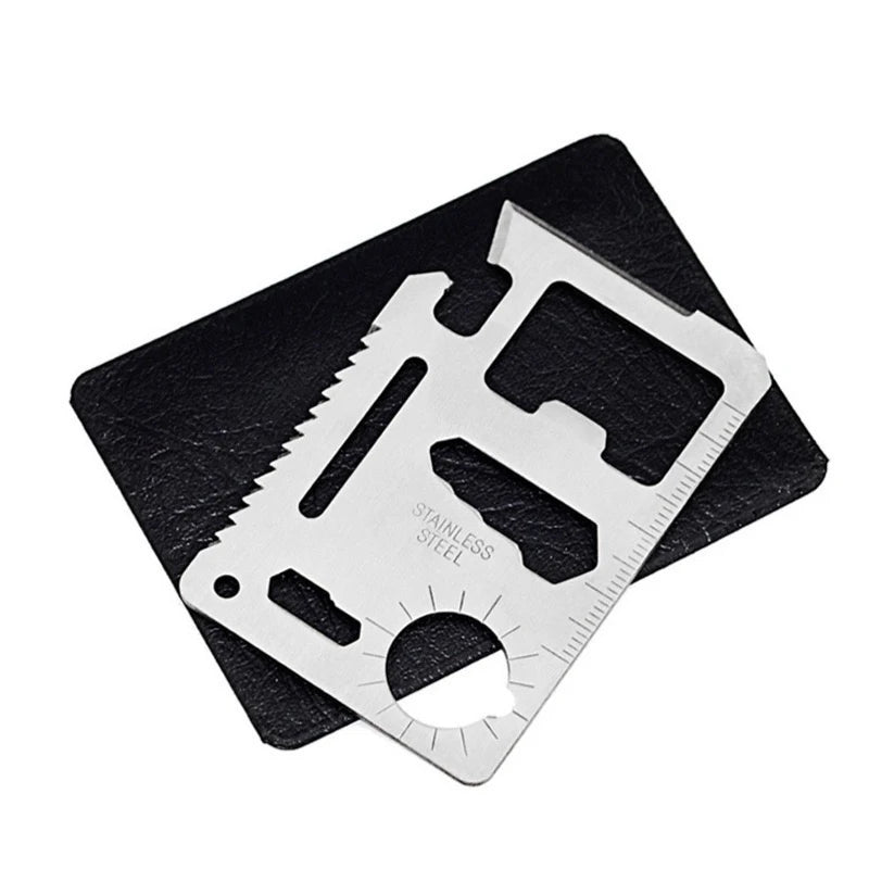 Pocket Tool Multifunction Credit Edc Outdoor Bottle Survive Gear Card Multi Multipurpose Gadget Camping Opener Wallet Kit