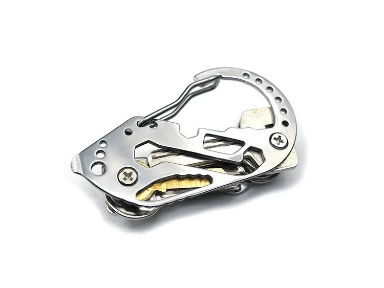 Multi Function EDC Carabiner Key Holder Portable Pocket Multi Tool Hook For Outdoor Daily Carry Emergency Repair Accessory Gift