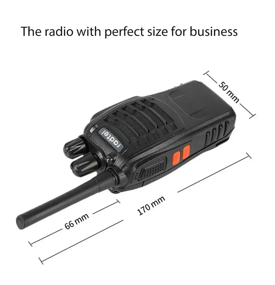Radtel RT88 Rechargeable Walkie Talkie  Portable Two Way Radio Long Range for Audlt Business Travelling, hiking outdoor fishing