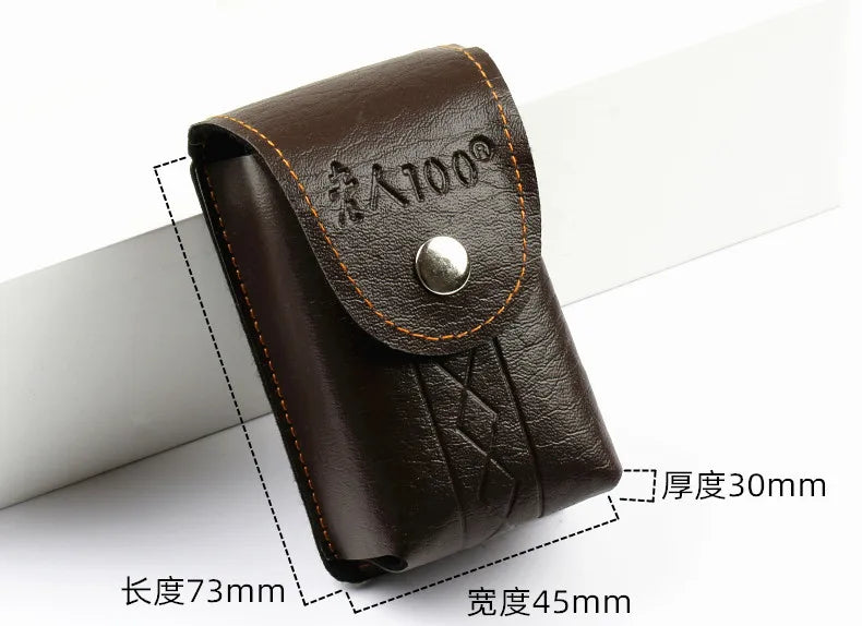 Classic Belt  Wearable PU Glasses Case Men Portable Leather Folding Glasses Storage Box Women