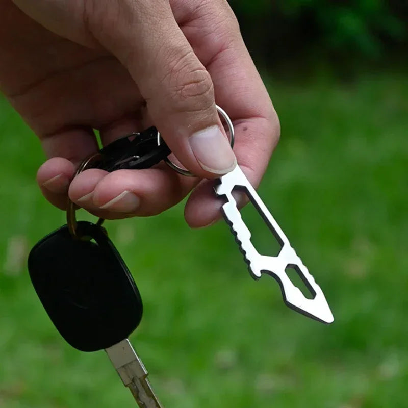Portable Outdoor NEW MINI Multifunctional Adjustable Pry Bar Handrail Steel EDC Tainless Bottle Opener and Knife Hex Hand Tools