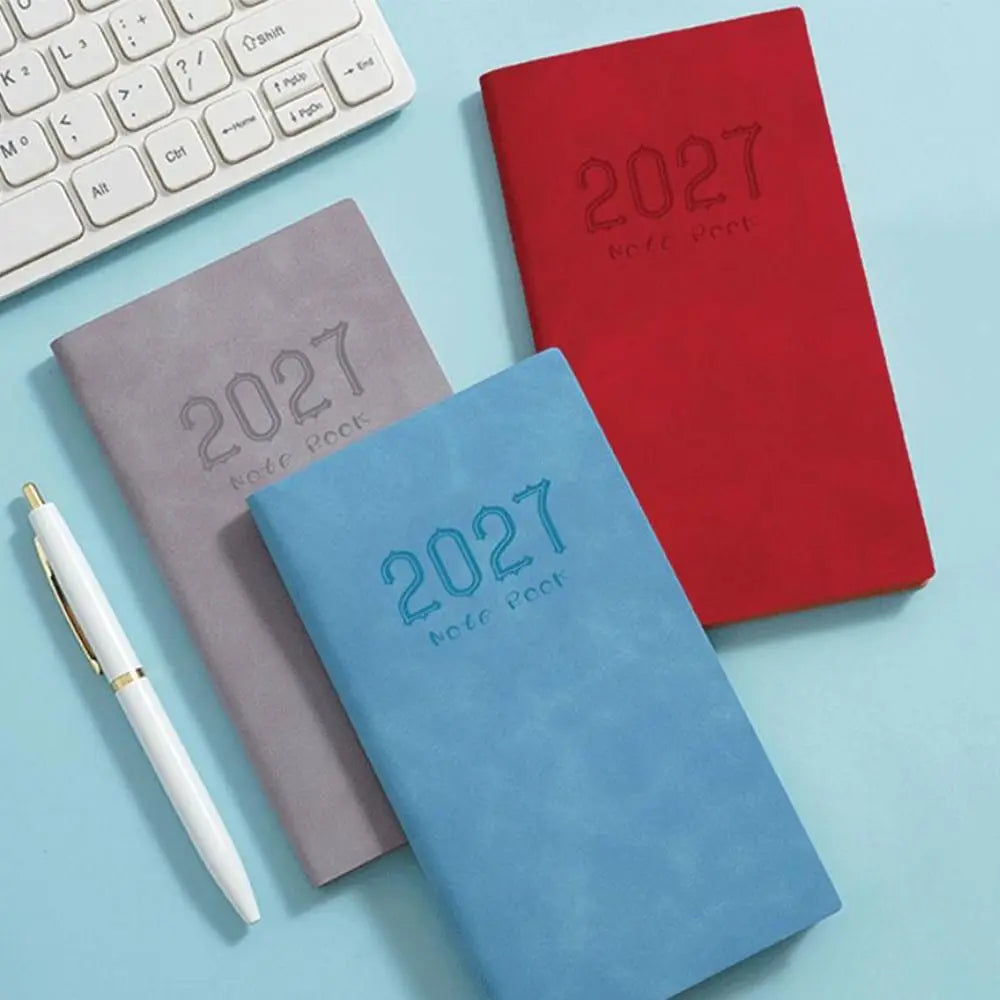 Pocket Design 2027 A6 Planner Notebook Portable Lightweight Smooth Writing Surface Daily Weekly Journal Premium Thick Paper