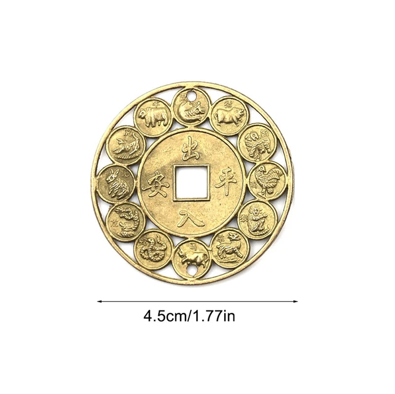 。2pcs new Amulets for Good Luck Feng Shui Coins Amulet Money Prosperous Protection Zinc Alloy Auspicious Chinese Coins of Luck