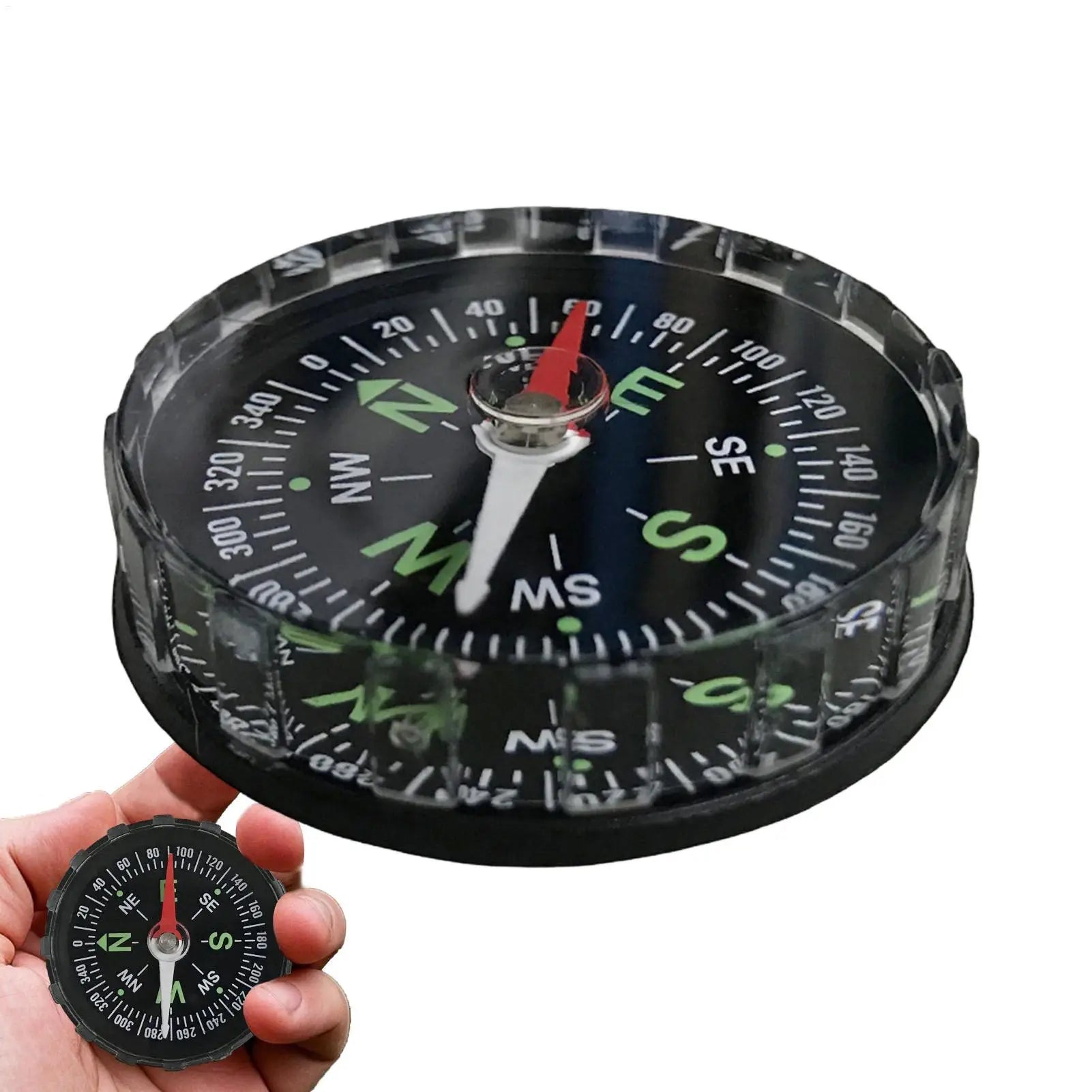 Compass Mini Outdoor 45MM Compass Navigation Compass Camping Hiking Pocket Compass for Camping Disorientated Survival Tools