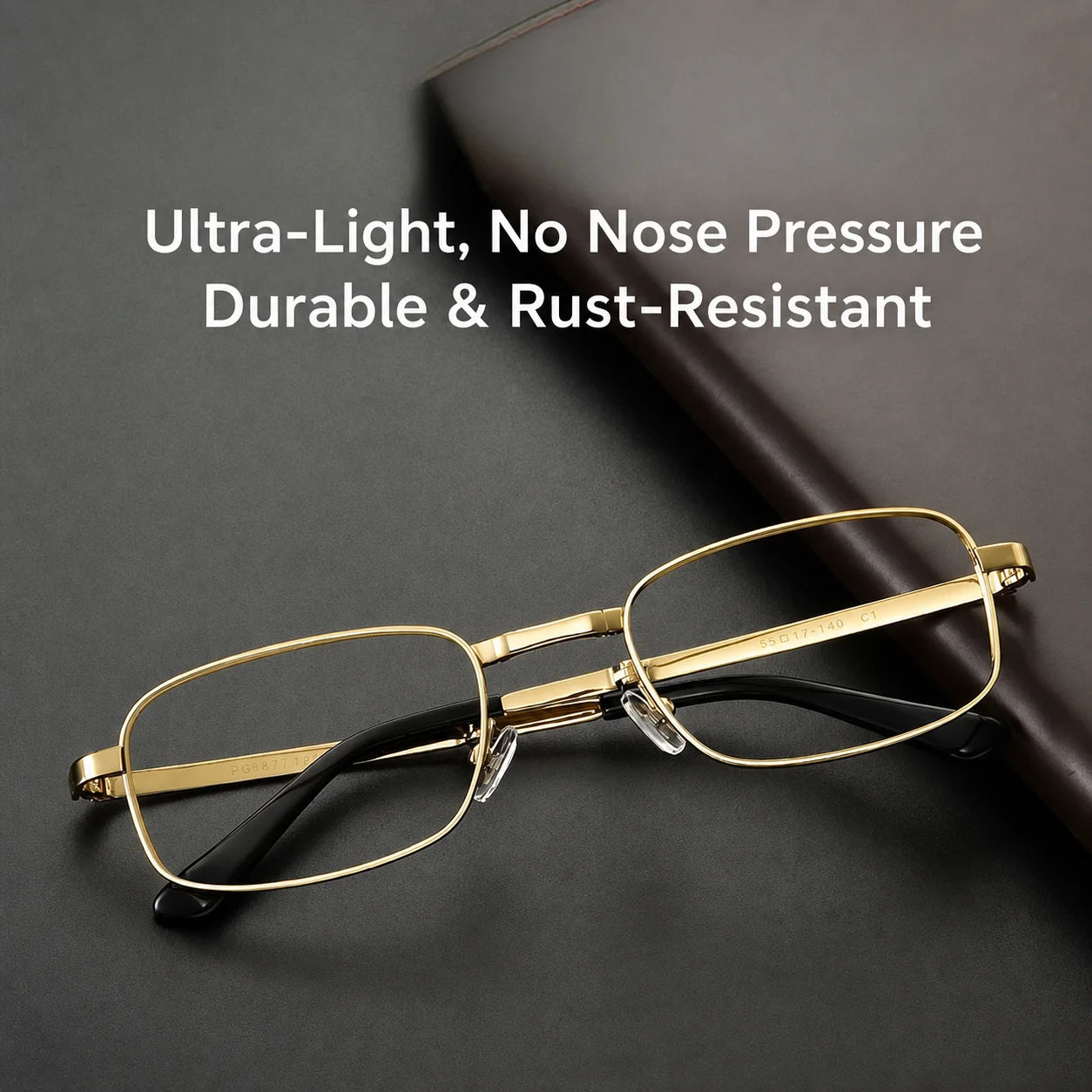 Anti-Blue Light Glasses Foldable Metal Frame Glasses Ultra Light Reading Glasses Hd For Outdoor Commuting Document Reading