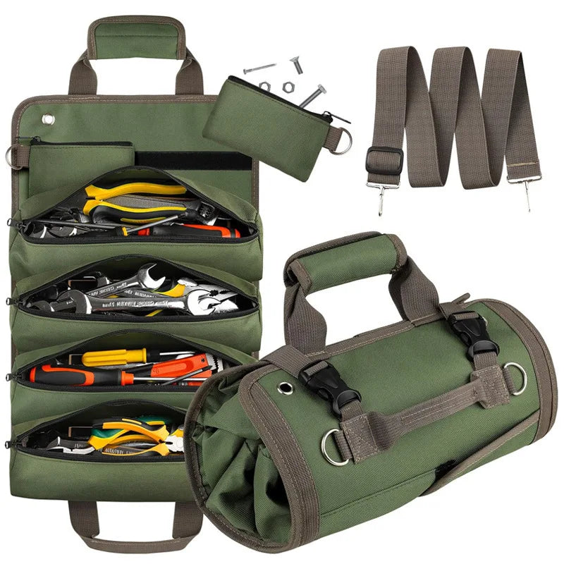 Multi-Purpose Tool Bag High Quality Professional Multi Pocket Hardware Tools Pouch Roll UP Portable Small Tools Organizer Bag