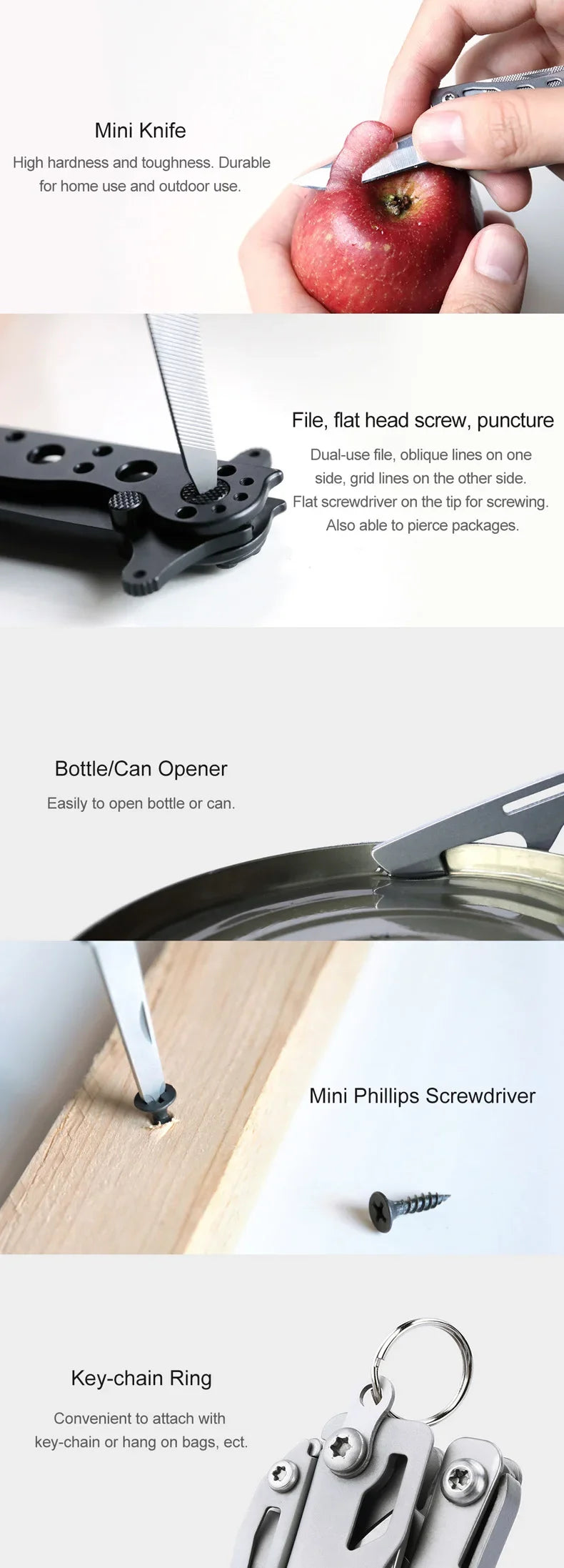 NexTool Mini Flagship Multitool 10 in 1 Mini EDC Keychain Multi Tool Folding Pliers Pocket Knife Scissors Outdoor Tools