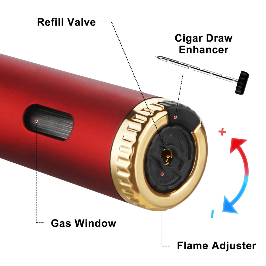 New Cigar Lighter Windproof Mini Pocket 3 Jet Torch Blue Flame Butane Gas Torch Cigarette Lighters Cigar Accessories with Needle