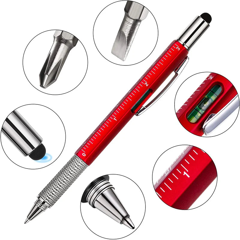 16Pcs  Multitool Ballpoint Pens Cool Tools Gadget for Dad Pocket Multi Tool for Woodworker Carpenter Construction