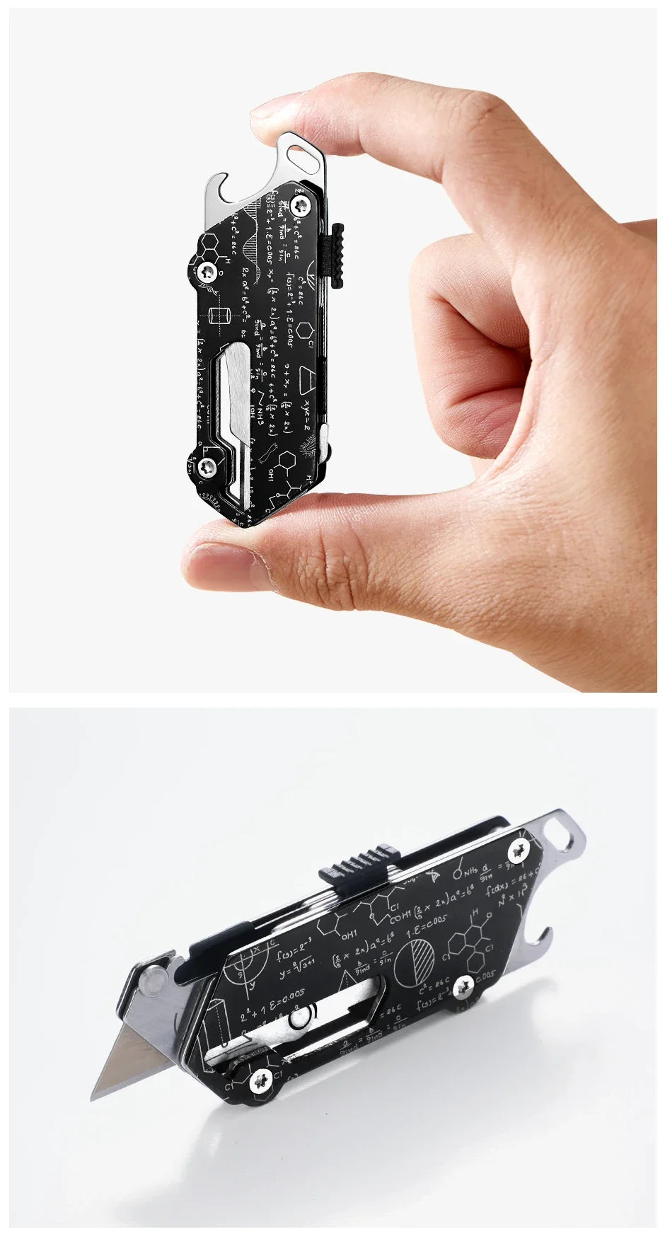 SWISS TECH Pocket Utility Knife Multitool Knives Portable 2 In 1 Unpacking Knife Cutter Box Opener Multi-Function Cutting Tool