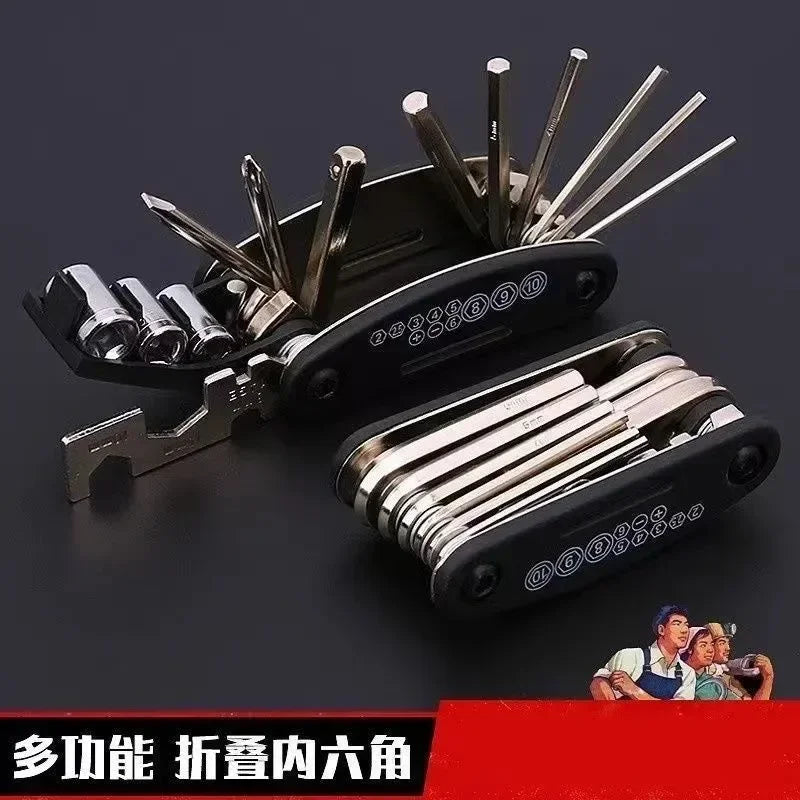 Bike Tools Road Bicycle Allen Wrench Pocket Tools Portable Bicycle Repair Tool Set Multifunction Tools 16 in 1