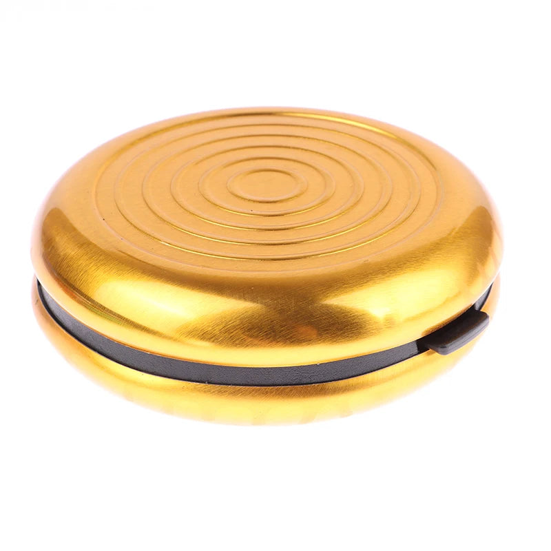 Round USD/Euro Coin Storage Box Coins Purse Aluminum Alloy Plastic Coins Dispenser Wallet Mini Money Bank