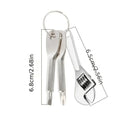 Pocket Mini Keychain Repair Tools Adjustable Small Wrench Slotted & Phillips Screwdriver Compact Metal Tool Kit with Keyring