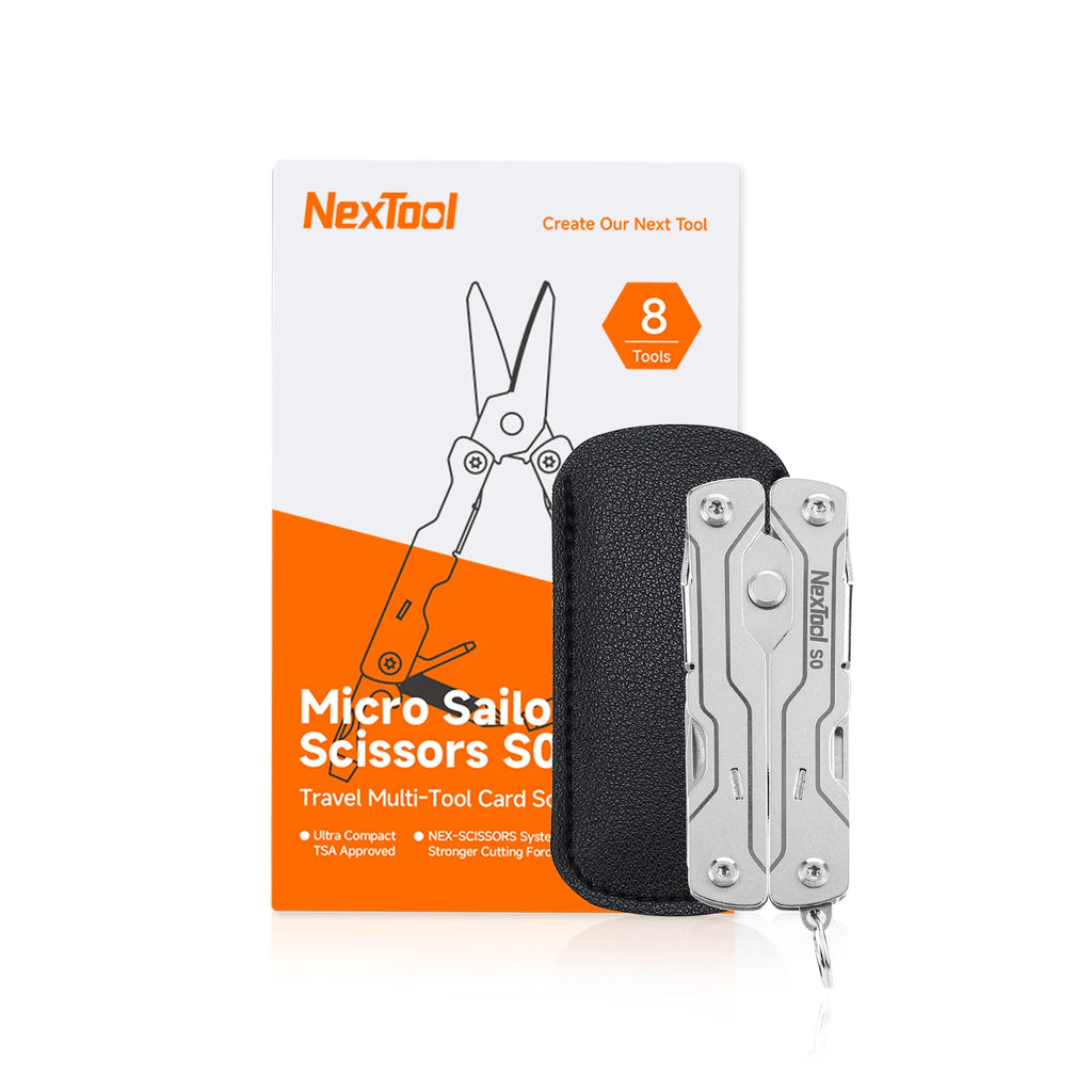 NexTool 8 In 1 Mini Sailor Scissors S0 Micro Multitools Screwdriver Scissors EDC Tools Portable Mini Pocket Folding Hand Tools