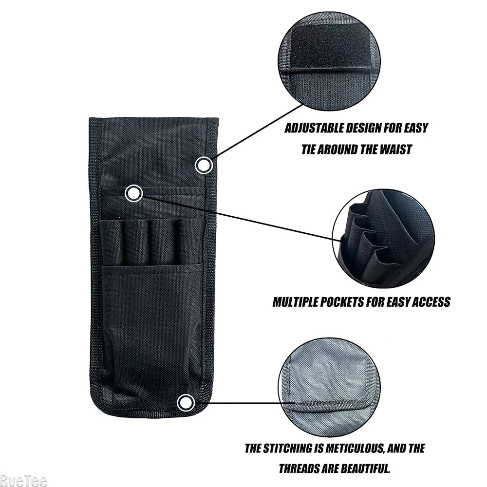 Black Multi-Pocket Tool Belt Pouch Bag for Portable Electrician Tools Pen Scissors Organizer Gift