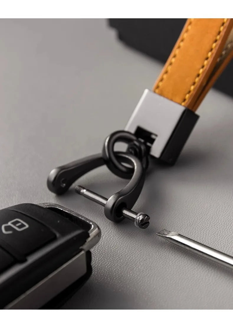 Key Chains for Men and Women Top Layer Cowhide Car Key Pendants, Genuine Leather Key Chains Gifts Business Gifts