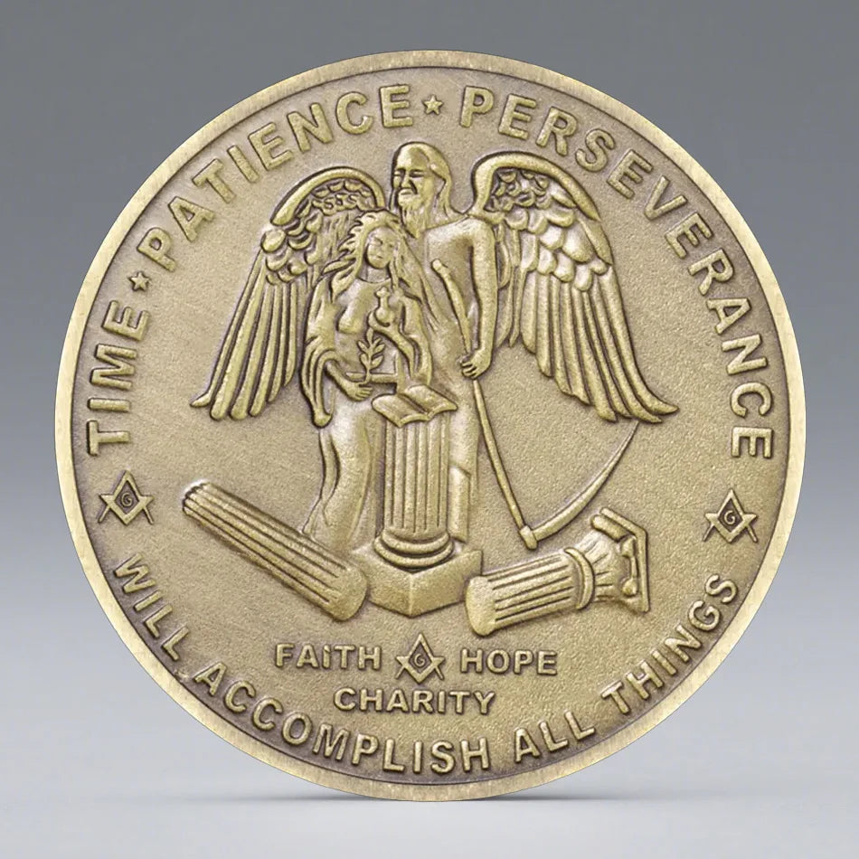 The Freemason Copper Plated Souvenirs Coin Masonic Free Mason Commemorative Coin Challenge Coins