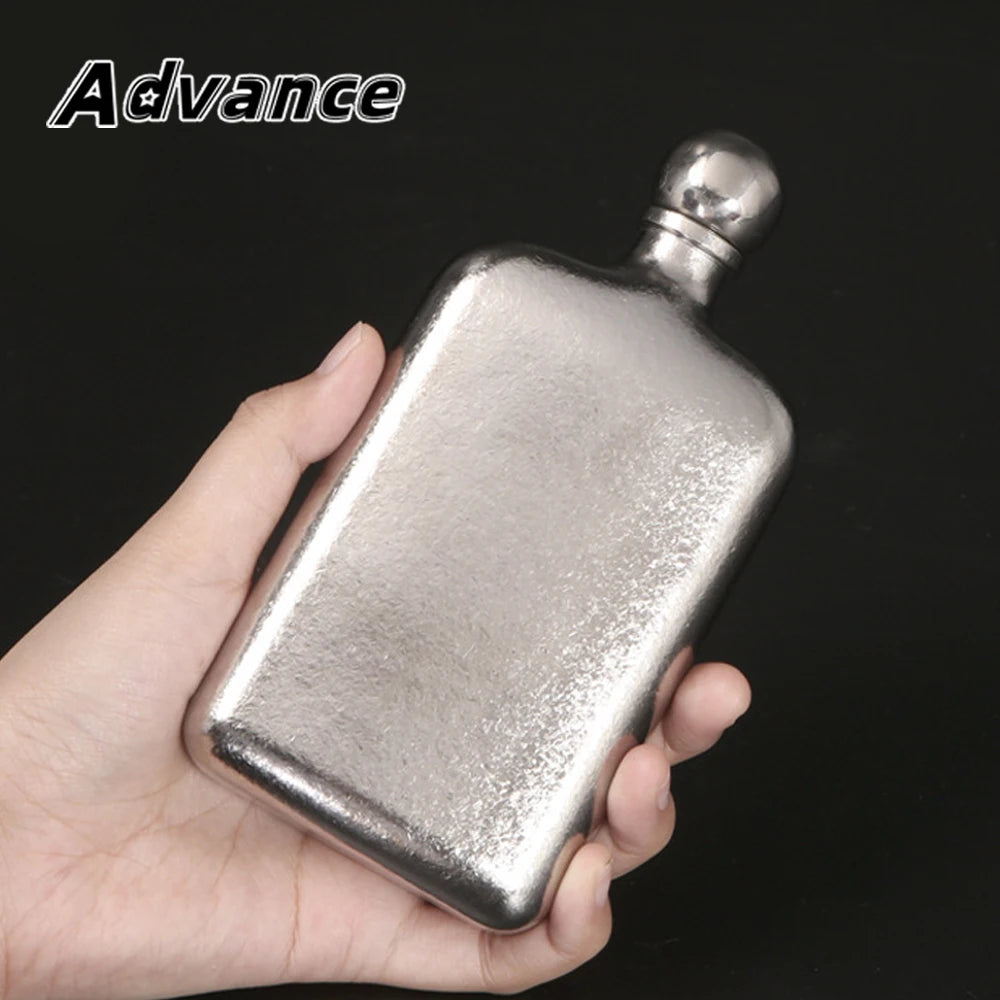 Titanium Alloy Portable Outdoor Wine Flask Whiskey Flask Titanium Flask 230ml Men Screw Cap Seal Drink Bottle