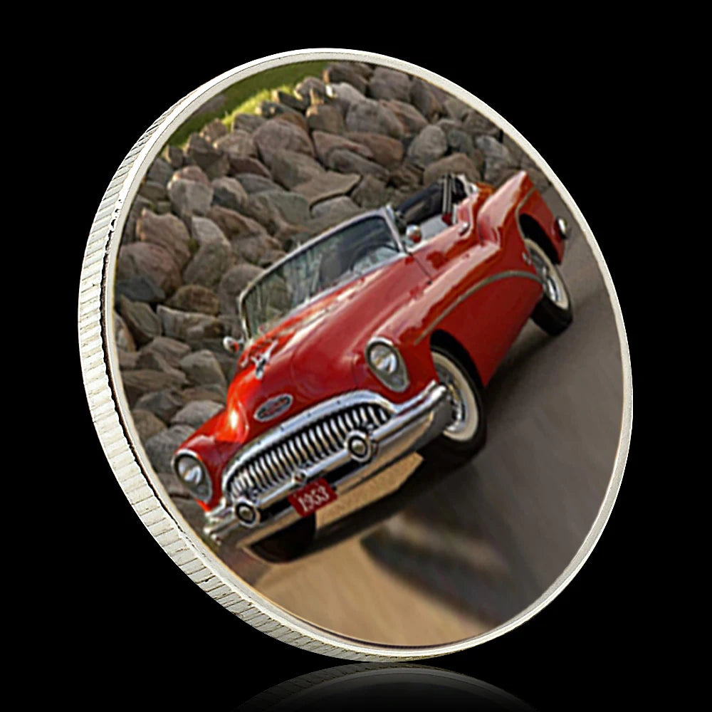 Classic Cars Gold/silver Challenge Coins Vintage Luxury Car Challenge Medals Rider's Best Collection Men's Holiday Gifts