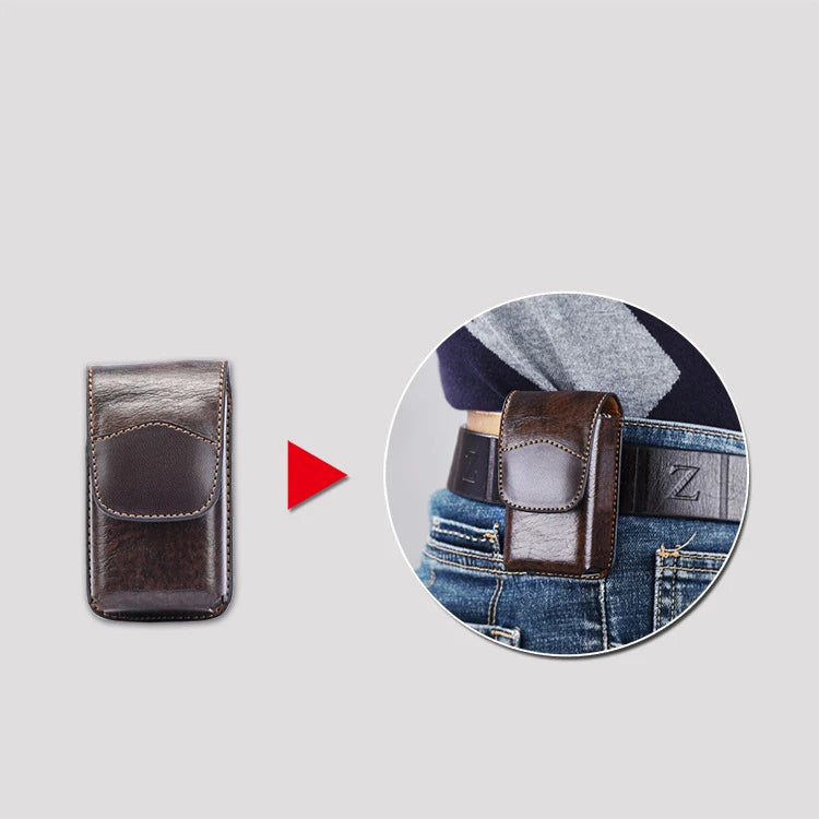Classic Belt  Wearable PU Glasses Case Men Portable Leather Folding Glasses Storage Box Women