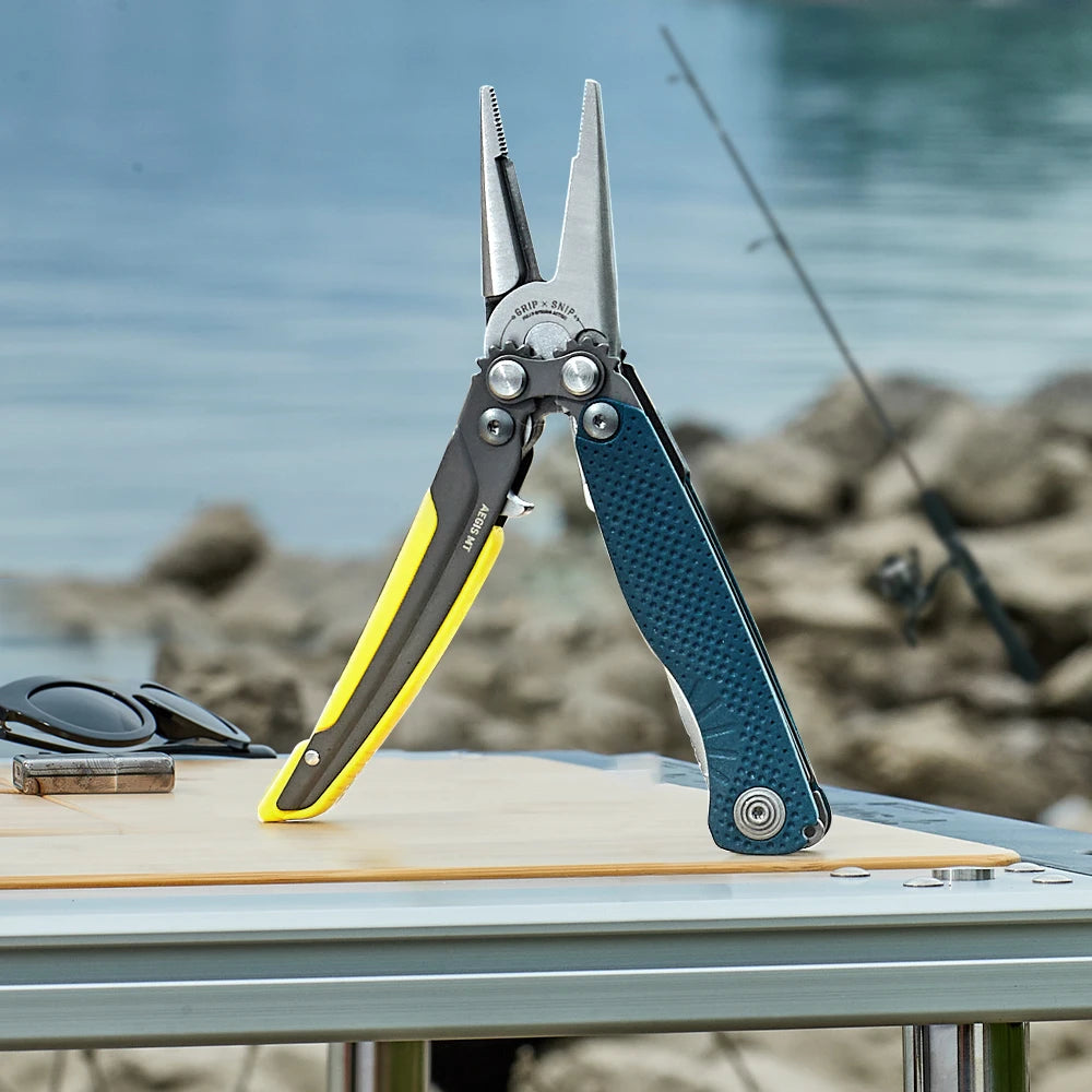 SOG 5 Tools Mini Compact Multi-tool Folding Fishing Pliers Lightweight Small EDC Hand Tool Pocket Knife Outdoor Camping Supplies