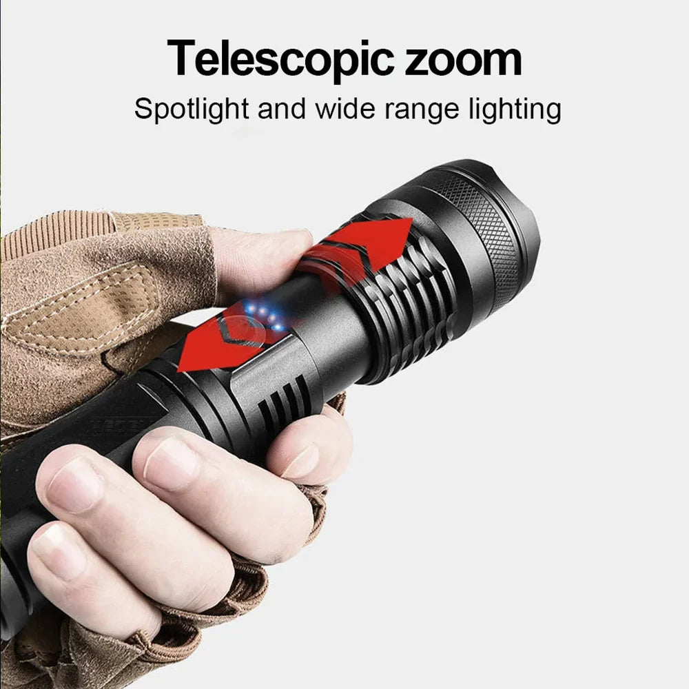 Rechargeable LED Flashlights 990000 Lumens Super Bright Portable Flashlights 5 Modes IPX4 Waterproof Handheld Torches for Hiking