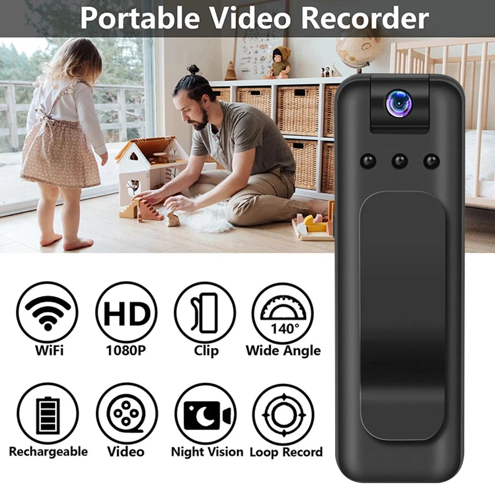 M8 HD 1080P Mini Camera Portable Small Digital Video Recorder Police Body Cam  Infrared Night Vision Camcorder Sports DV