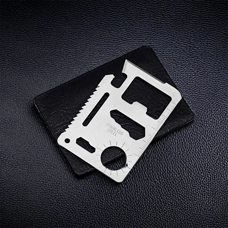 Pocket Tool Multifunction Credit Edc Outdoor Bottle Survive Gear Card Multi Multipurpose Gadget Camping Opener Wallet Kit