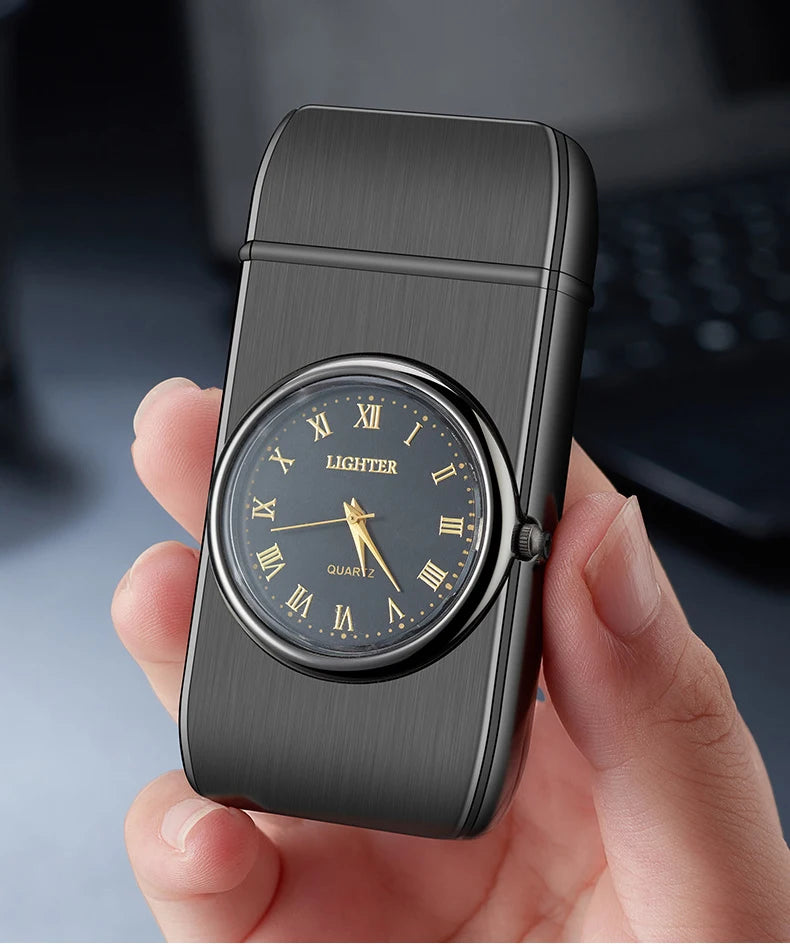 Unusual Metal Watch Gas Lighters Butane Windproof Lighters Turbo Lighters Gifts Gadgets Cigarette Lighters for Men