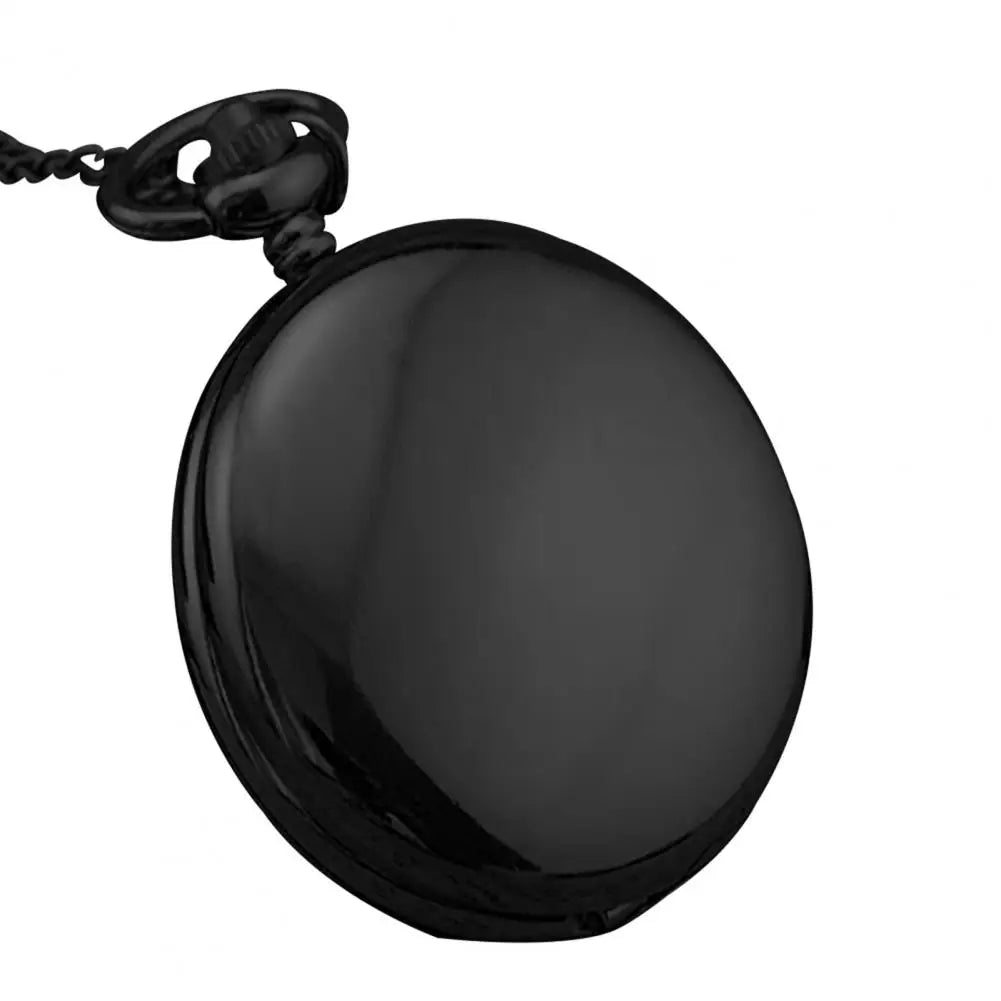 Quartz Pocket Watch Fob Chain Necklace Mens Father Gifts Clock Classic Smooth Vintage Pocket Watch Necklace Pendant Pocket Watch