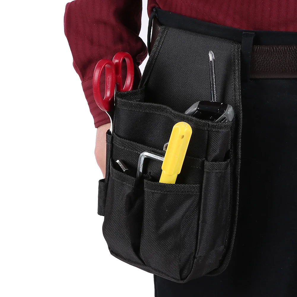 Portable Electrician Tool Waist Bag with Multiple Pockets Hardware Tools Pouch Bag Made Of 600D Polyester