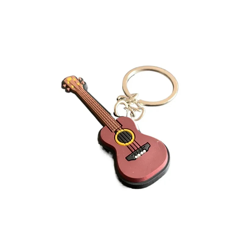 Fashion Key Chains Cute Violin Guitar Key Chains Mini Kawaii Musical Instrument Ornaments Gift for Friends Jewelry & Accessories