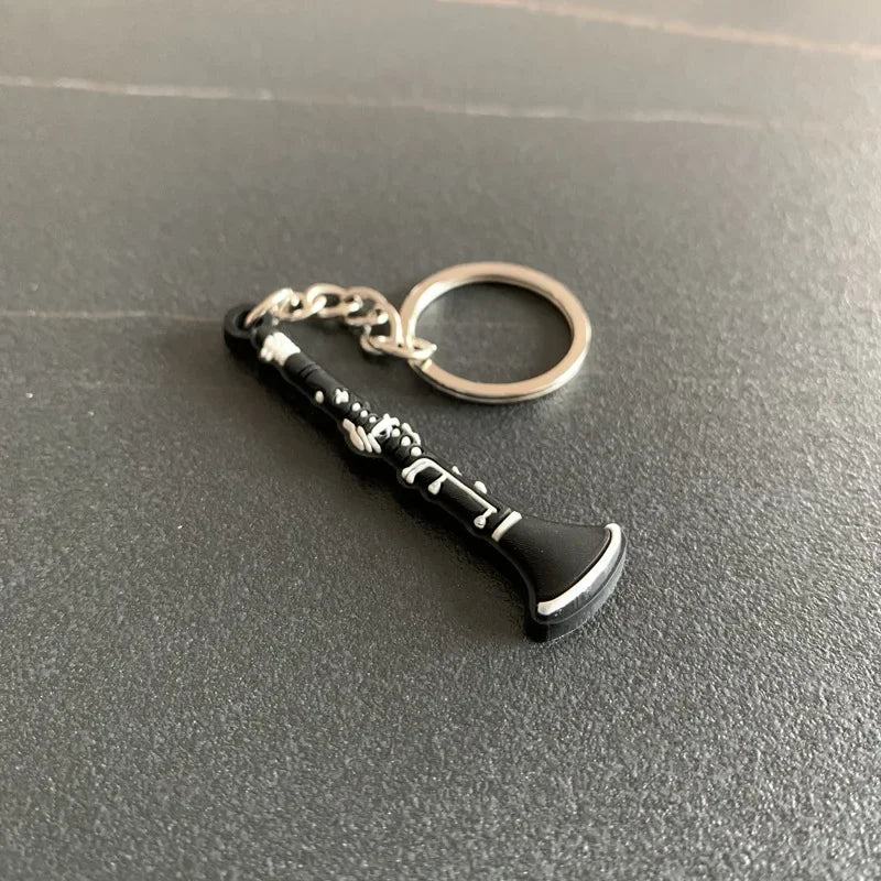 Fashion Key Chains Cute Violin Guitar Key Chains Mini Kawaii Musical Instrument Ornaments Gift for Friends Jewelry & Accessories