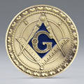 The Freemason Copper Plated Souvenirs Coin Masonic Free Mason Commemorative Coin Challenge Coins