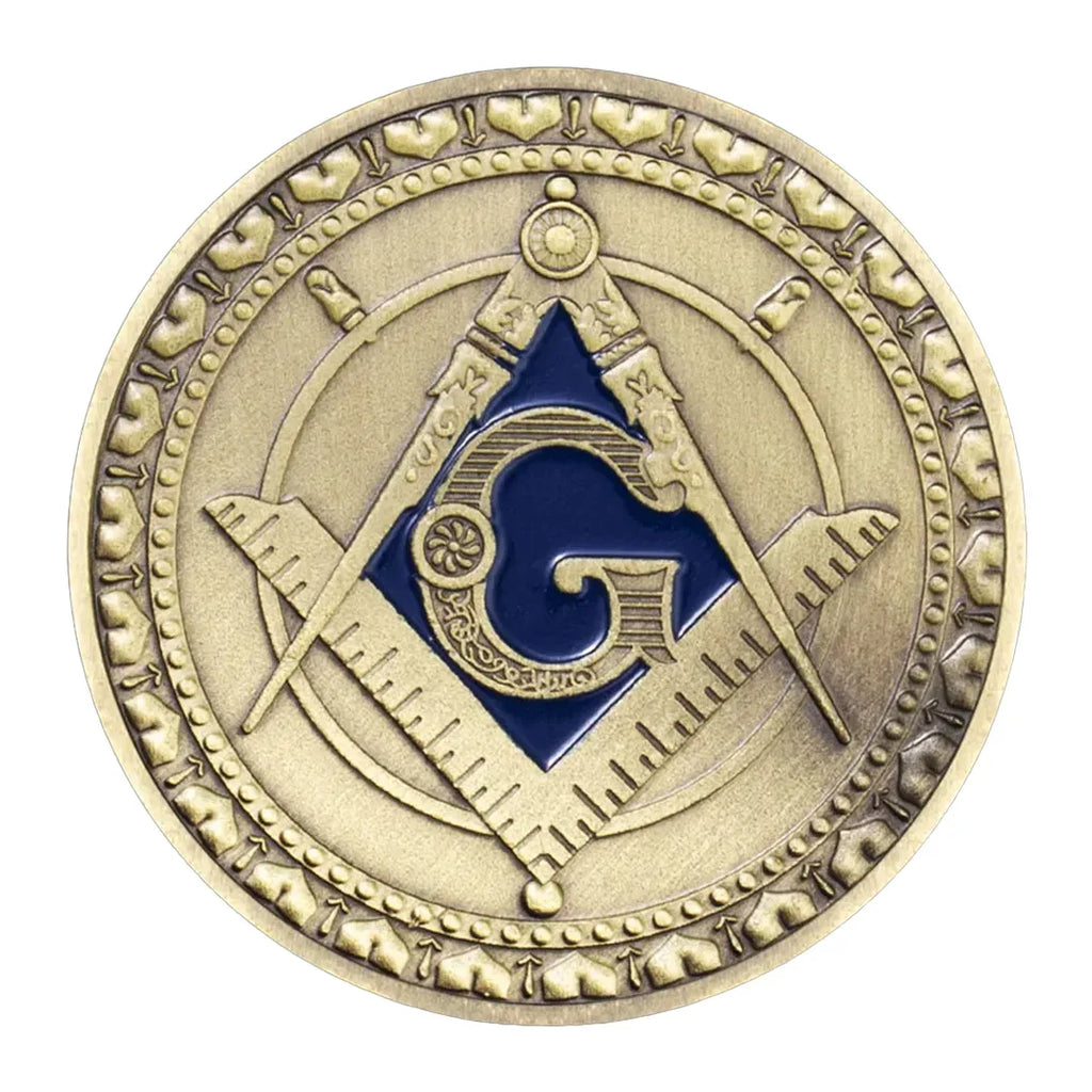 The Freemason Copper Plated Souvenirs Coin Masonic Free Mason Commemorative Coin Challenge Coins