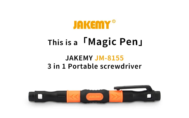 JAKEMY JM-8155 Precision Screwdriver Set Magnetic Slotted Phillips Bits Pen Screwdriver for Household Electronic PC Repair Tools