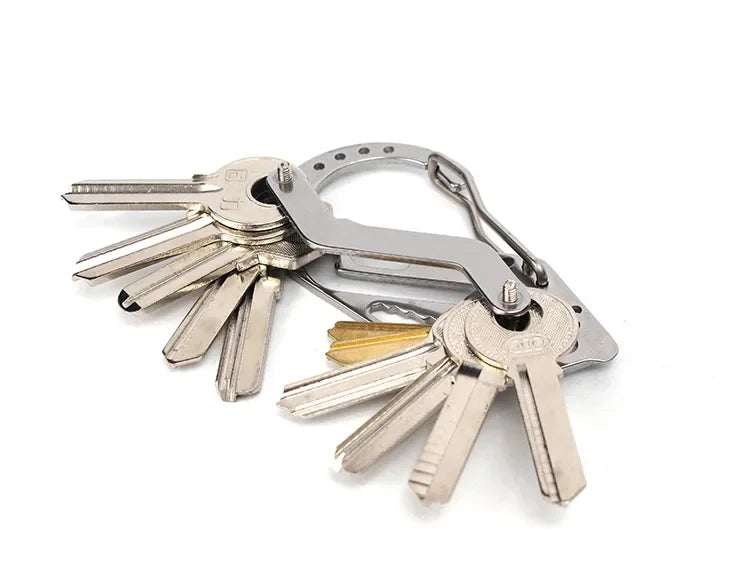 Multi Function EDC Carabiner Key Holder Portable Pocket Multi Tool Hook For Outdoor Daily Carry Emergency Repair Accessory Gift